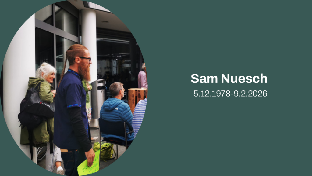 Sam Nuesch 5.12.1978-9.2.2026 Sam Nuesch 5.12.1978-9.2.2026